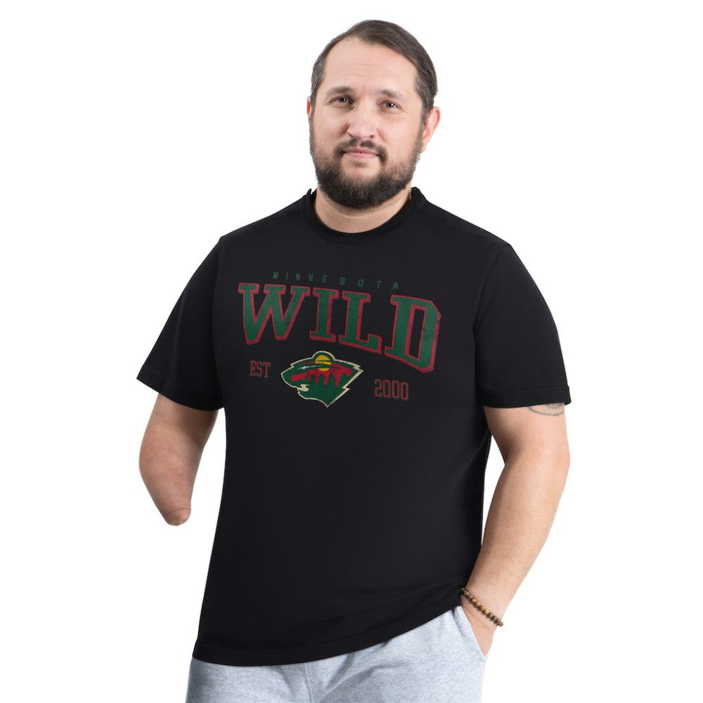 Minnesota Wild G-III Sports by Carl Banks Adaptive Classic Team Graphic T-Shirt Black