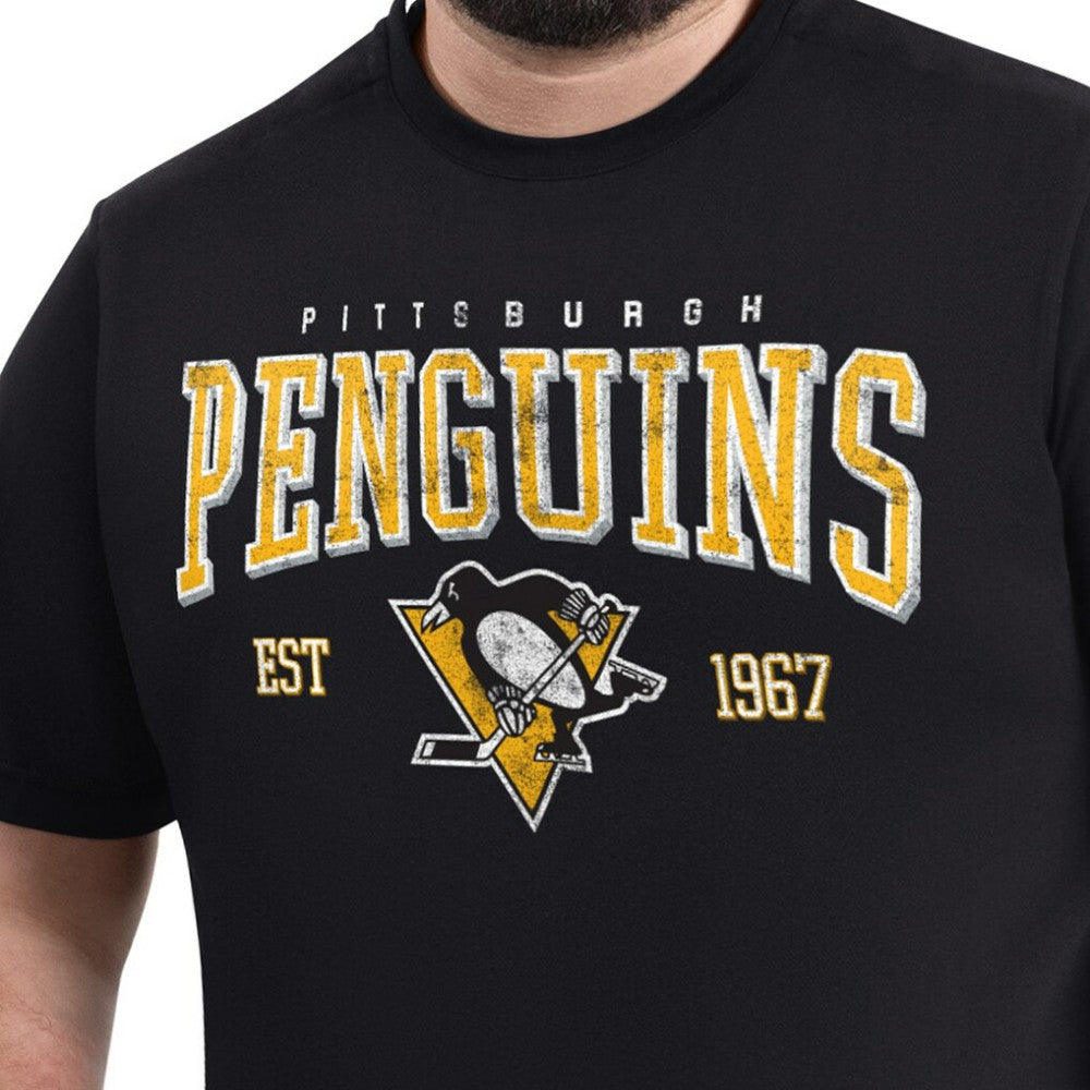 Pittsburgh Penguins G-III Sports by Carl Banks Adaptive Classic Team Graphic T-Shirt Black