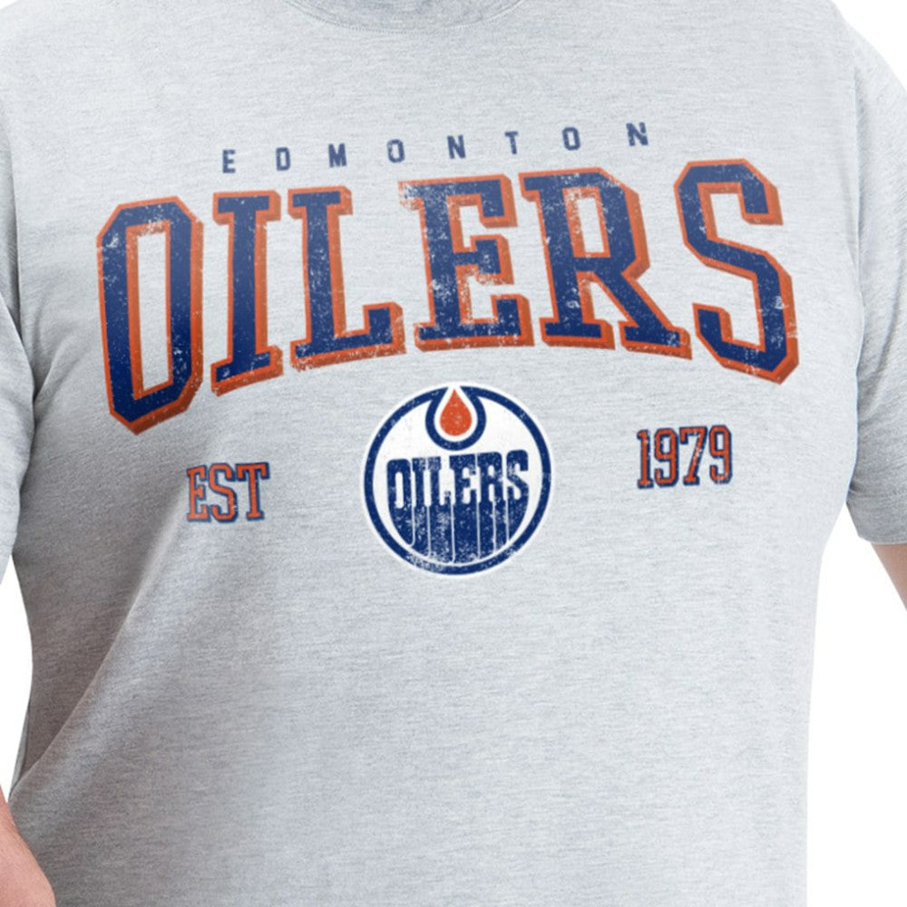 Edmonton Oilers G-III Sports by Carl Banks Adaptive Classic Team Graphic T-Shirt Gray
