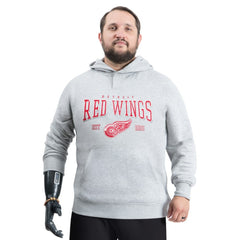 Detroit Red Wings G-III Sports by Carl Banks Adaptive Classic Team Spirit Fleece Hoodie Gray