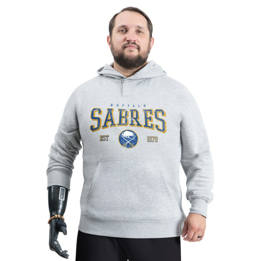 Buffalo Sabres G-III Sports by Carl Banks Adaptive Classic Team Spirit Fleece Hoodie Gray