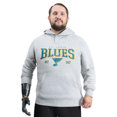 St. Louis Blues G-III Sports by Carl Banks Adaptive Classic Team Spirit Fleece Hoodie Gray