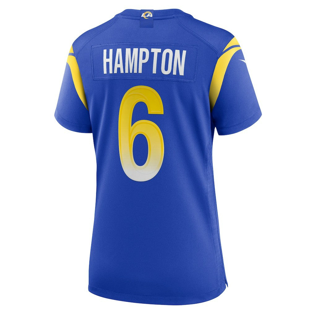 Nick Hampton Los Angeles Rams Women's Team Game Jersey - Royal