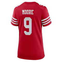 Skyy Moore San Francisco 49ers Women's Team Game Jersey - Scarlet
