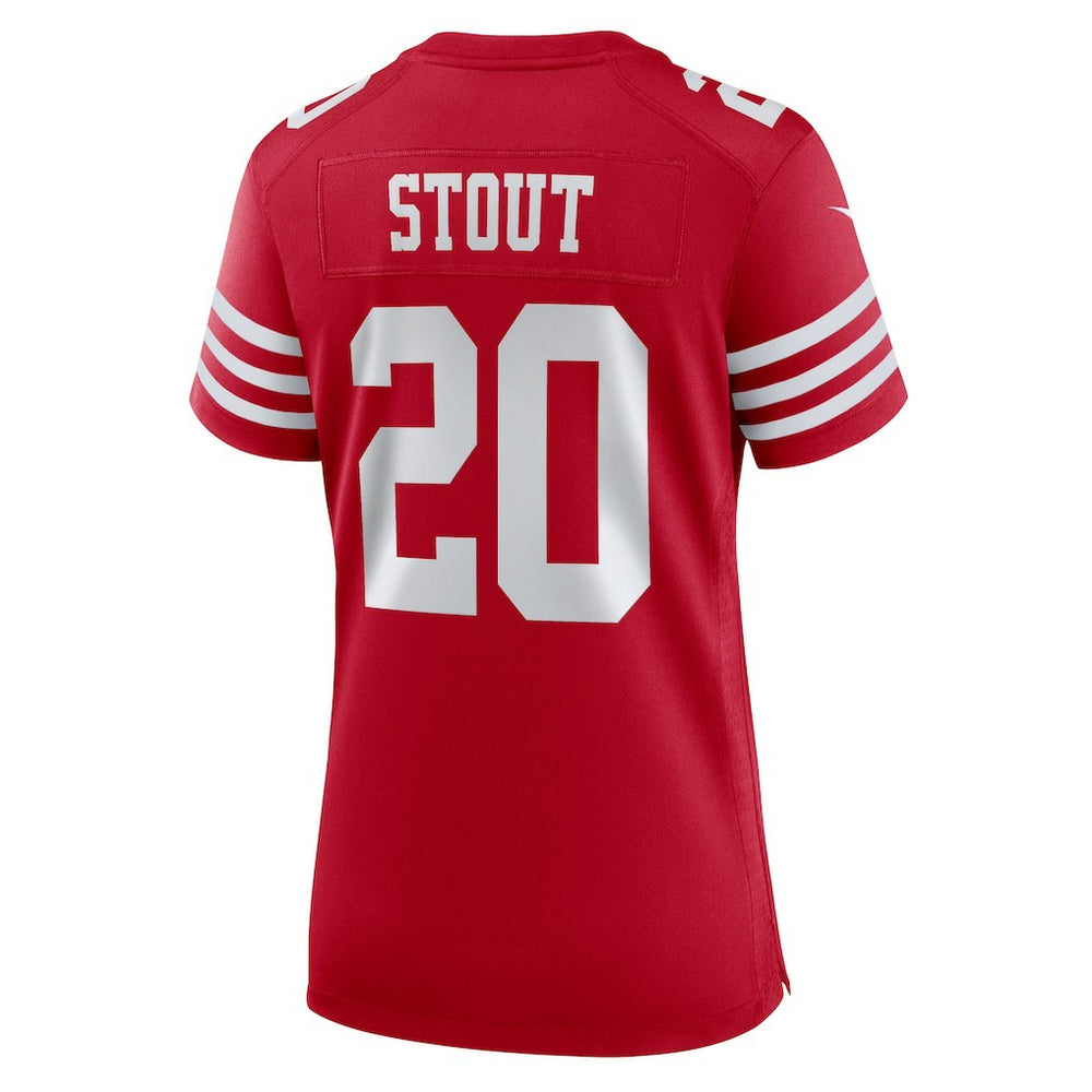 Upton Stout San Francisco 49ers Women's Team Game Jersey - Scarlet