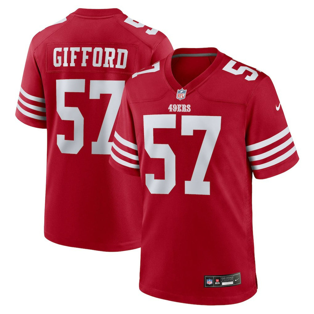 Luke Gifford San Francisco 49ers Team Game Jersey - Scarlet
