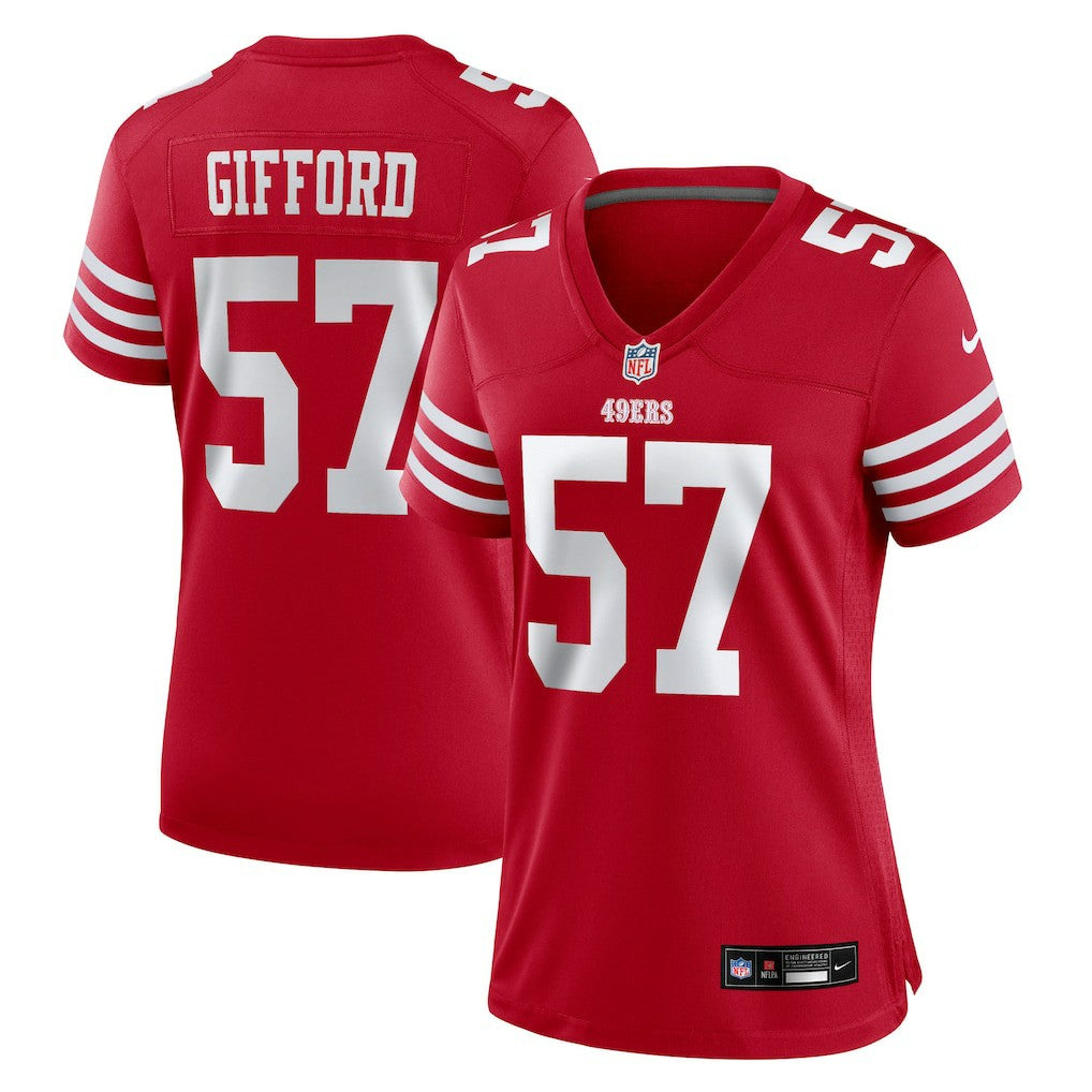 Luke Gifford San Francisco 49ers Women's Team Game Jersey - Scarlet