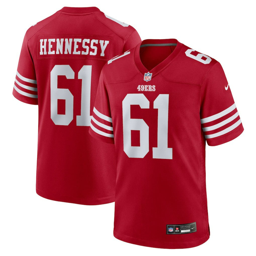 Matt Hennessy San Francisco 49ers Team Game Jersey - Scarlet
