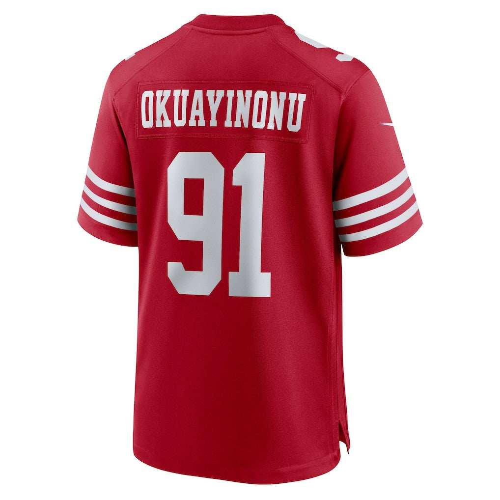 Sam Okuayinonu San Francisco 49ers Team Game Jersey - Scarlet