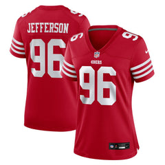 Jordan Jefferson San Francisco 49ers Women's Team Game Jersey - Scarlet