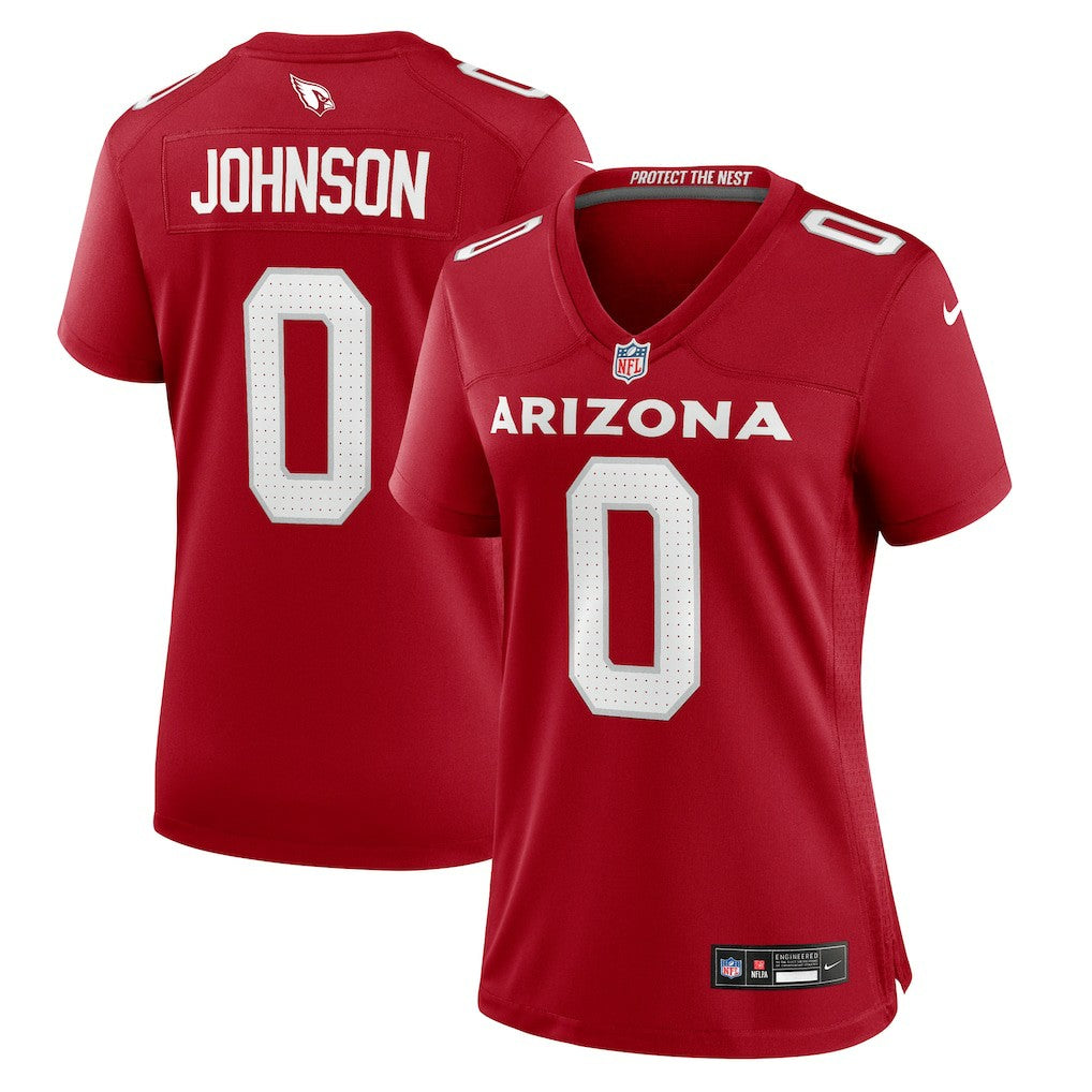 Will Johnson Arizona Cardinals Women's Team Game Jersey - Cardinal