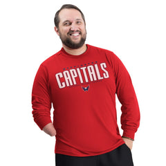 Washington Capitals G-III Sports by Carl Banks Adaptive Mesh Effect Long Sleeve T-Shirt Red