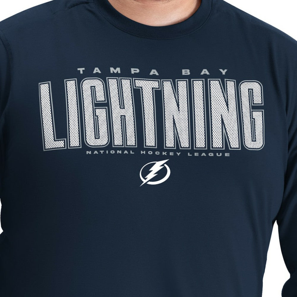 Tampa Bay Lightning G-III Sports by Carl Banks Adaptive Mesh Effect Long Sleeve T-Shirt Blue