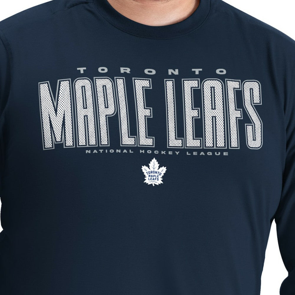 Toronto Maple Leafs G-III Sports by Carl Banks Adaptive Mesh Effect Long Sleeve T-Shirt Blue