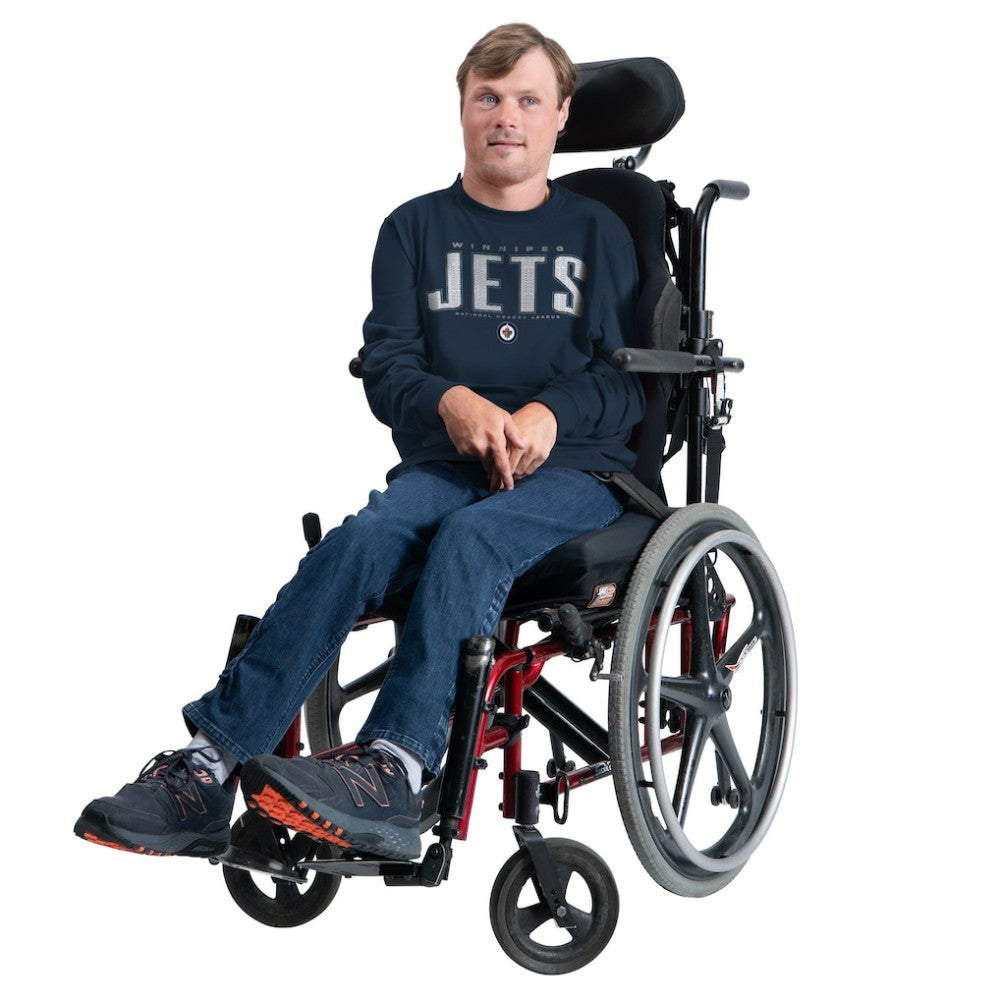 Winnipeg Jets G-III Sports by Carl Banks Adaptive Mesh Effect Long Sleeve T-Shirt Navy
