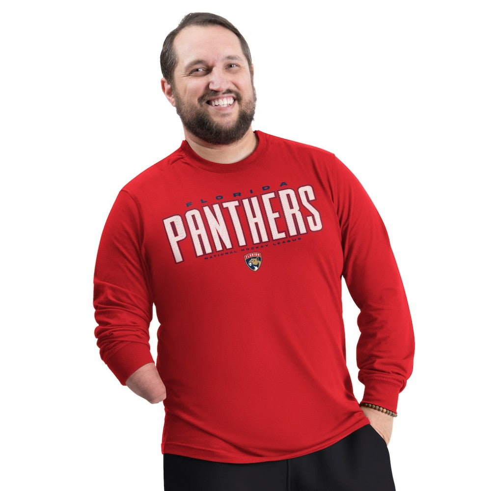 Florida Panthers G-III Sports by Carl Banks Adaptive Mesh Effect Long Sleeve T-Shirt Red