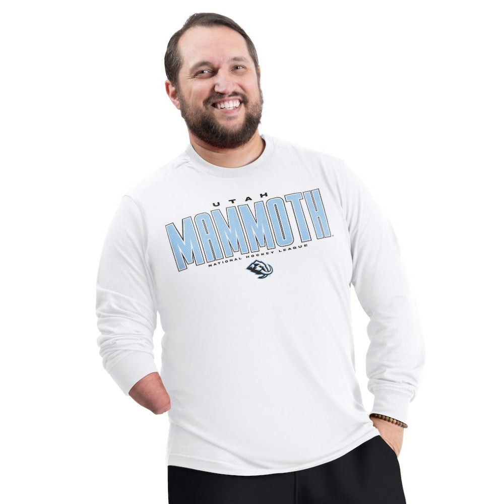 Utah Mammoth G-III Sports by Carl Banks Adaptive Mesh Effect Long Sleeve T-Shirt White