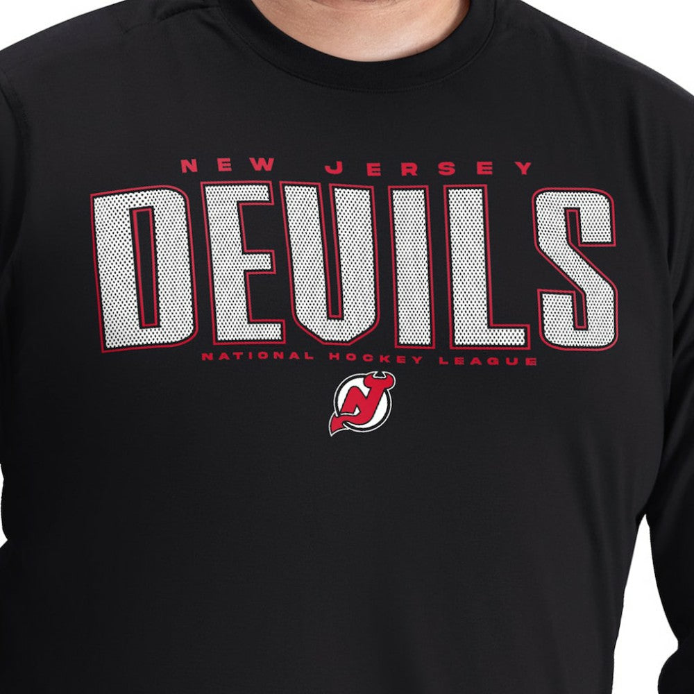 New Jersey Devils G-III Sports by Carl Banks Adaptive Mesh Effect Long Sleeve T-Shirt Black