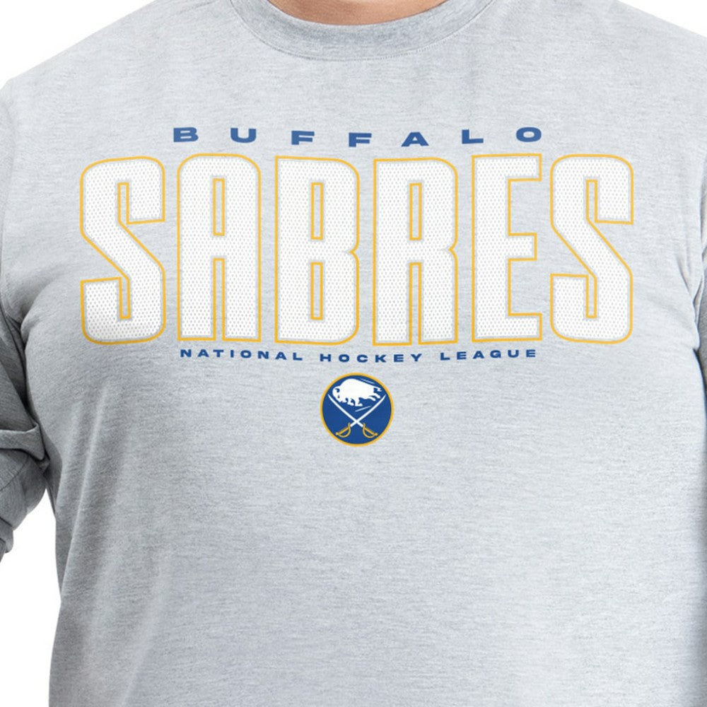 Buffalo Sabres G-III Sports by Carl Banks Adaptive Mesh Effect Long Sleeve T-Shirt Gray