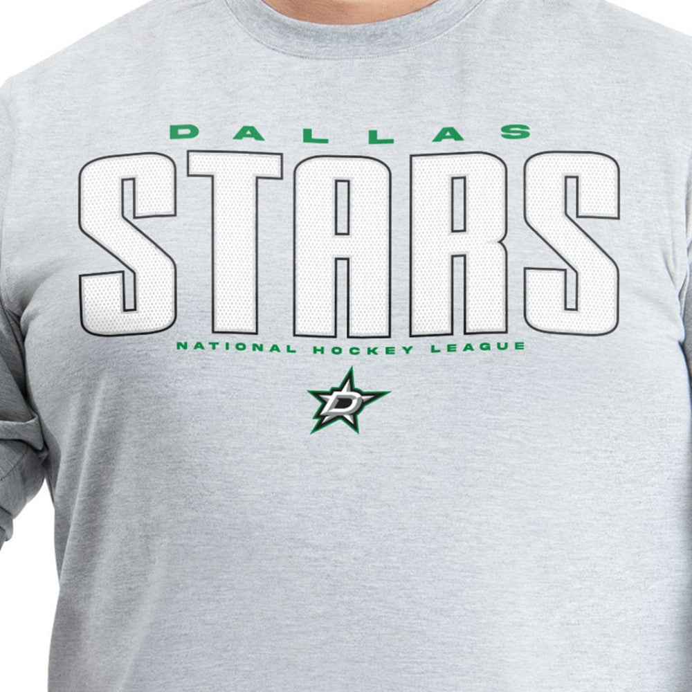 Dallas Stars G-III Sports by Carl Banks Adaptive Mesh Effect Long Sleeve T-Shirt Gray