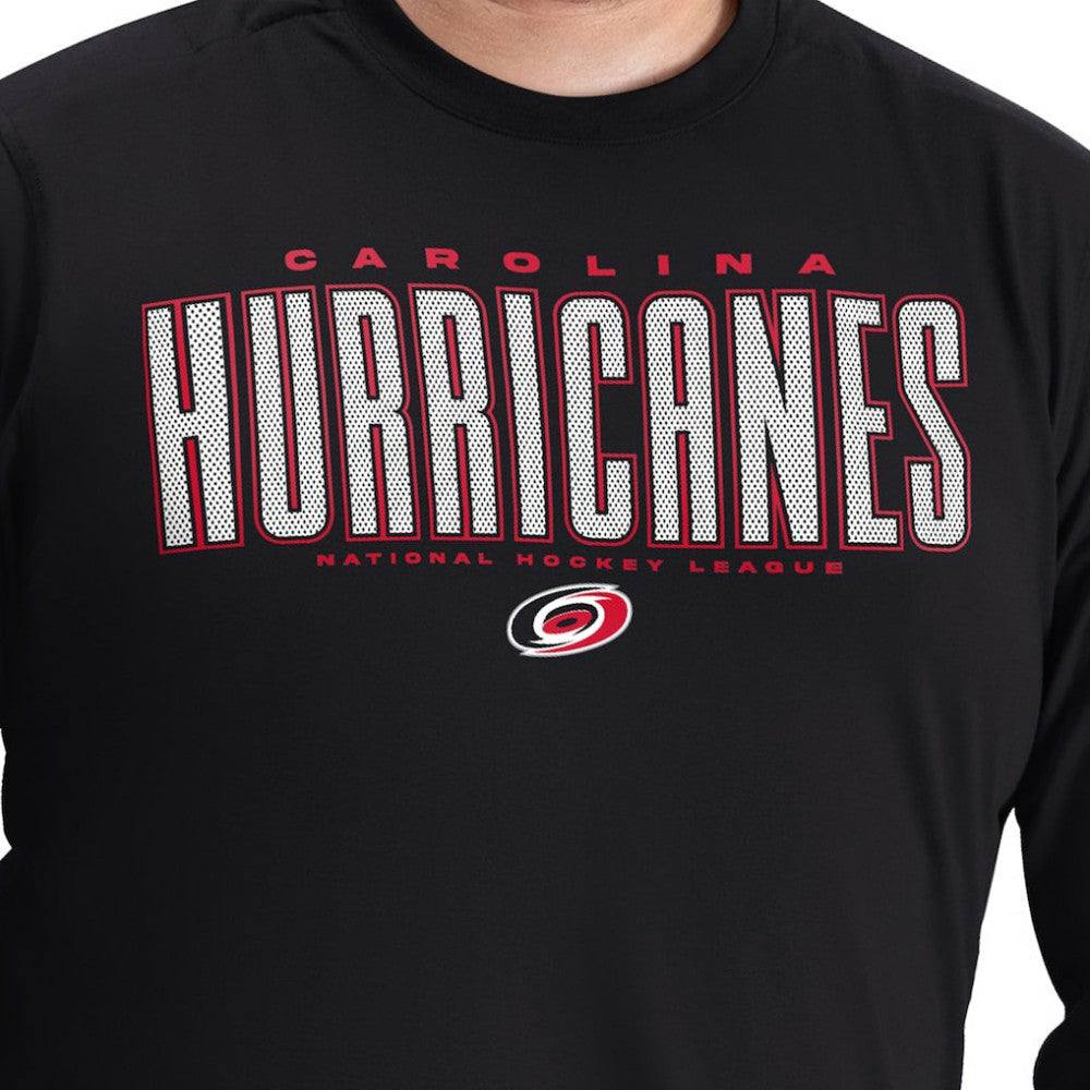 Carolina Hurricanes G-III Sports by Carl Banks Adaptive Mesh Effect Long Sleeve T-Shirt Black