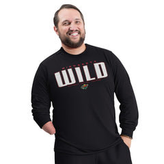 Minnesota Wild G-III Sports by Carl Banks Adaptive Mesh Effect Long Sleeve T-Shirt Black