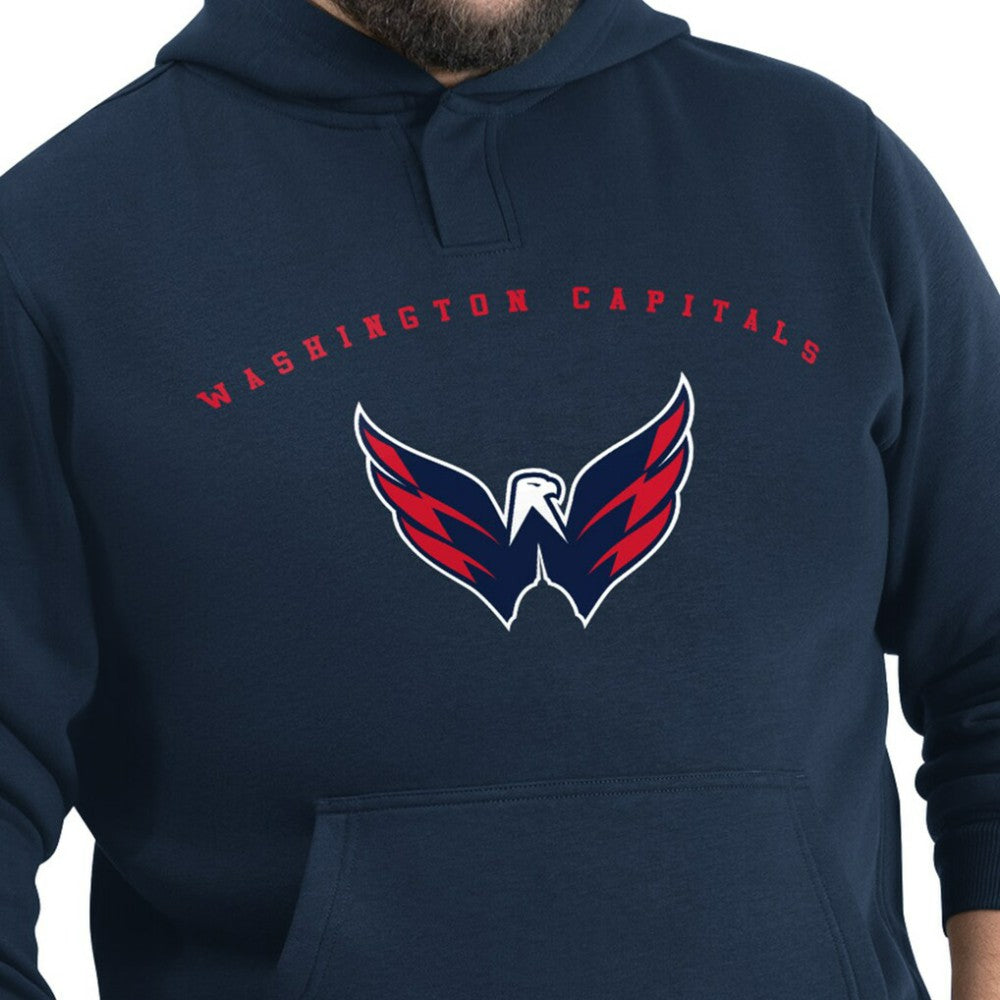 Washington Capitals G-III Sports by Carl Banks Adaptive Classic Team Arc Fleece Hoodie Navy