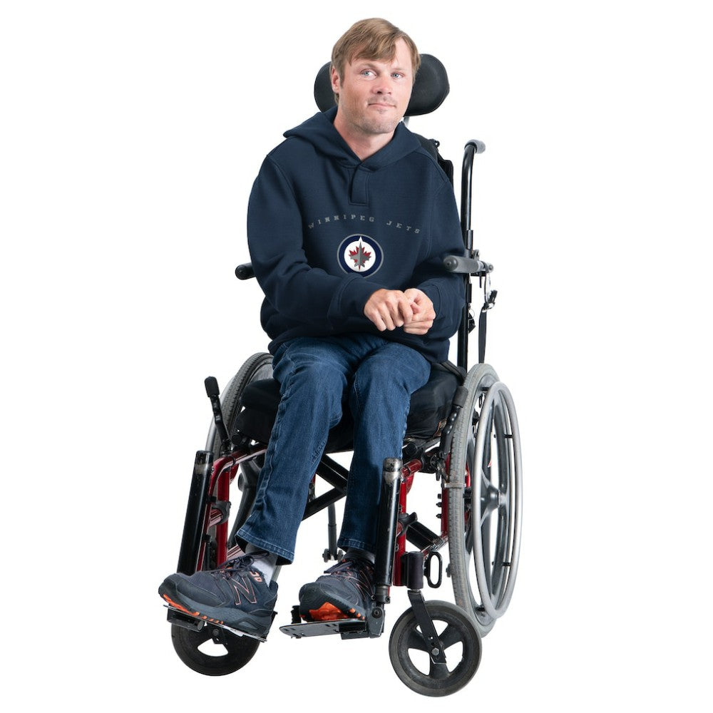 Winnipeg Jets G-III Sports by Carl Banks Adaptive Classic Team Arc Fleece Hoodie Navy