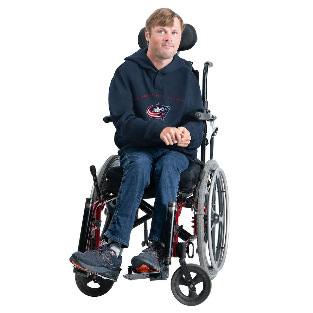Columbus Blue Jackets G-III Sports by Carl Banks Adaptive Classic Team Arc Fleece Hoodie Navy