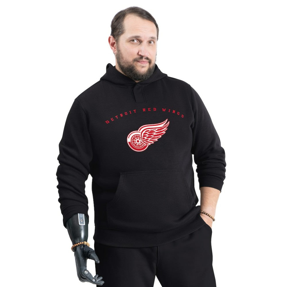 Detroit Red Wings G-III Sports by Carl Banks Adaptive Classic Team Arc Fleece Hoodie Black