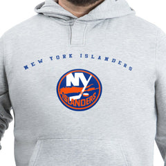 New York Islanders G-III Sports by Carl Banks Adaptive Classic Team Arc Fleece Hoodie Gray