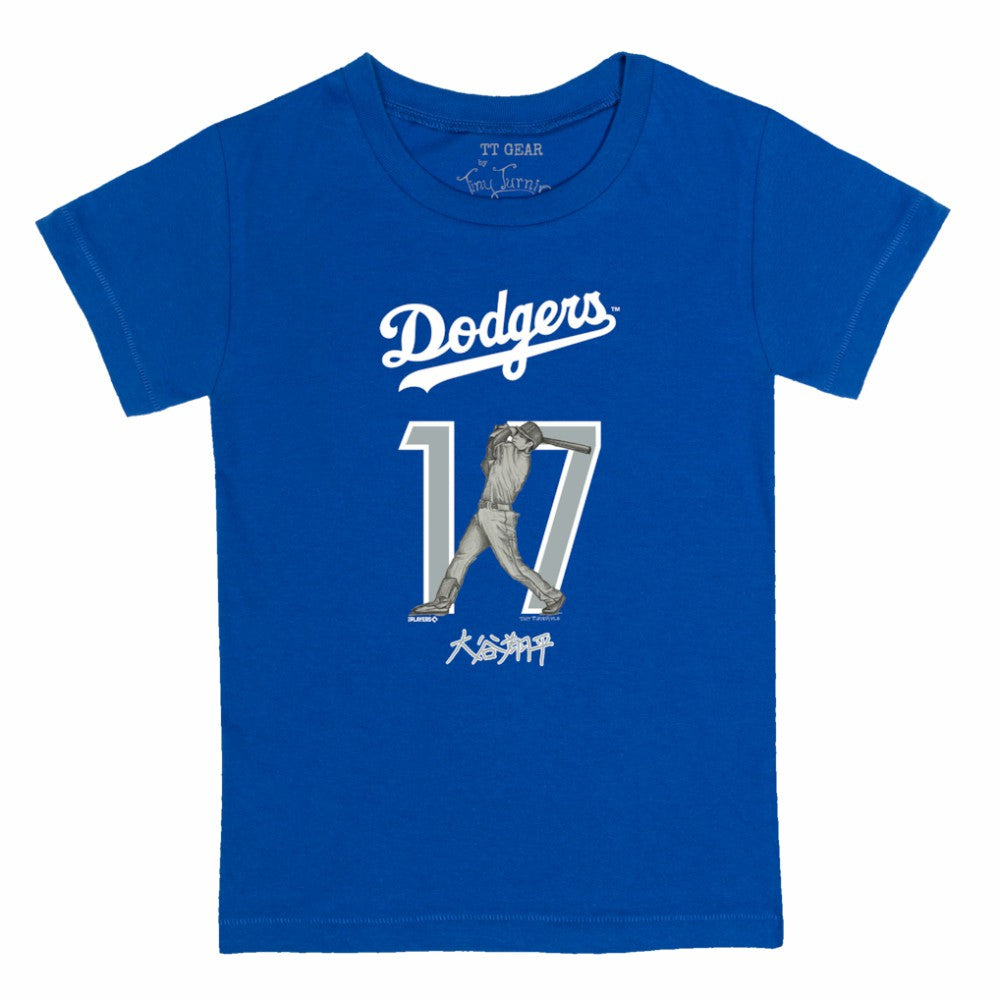 Shohei Ohtani Los Angeles Dodgers Tiny Turnip Youth Kanji Batting Graphic T-Shirt Royal