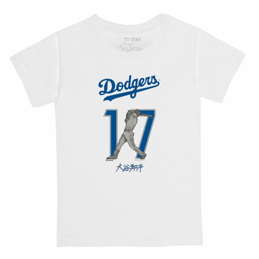 Shohei Ohtani Los Angeles Dodgers Tiny Turnip Youth Kanji Batting Graphic T-Shirt White