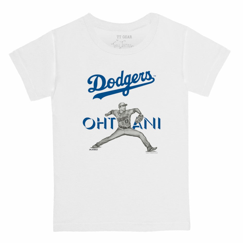 Shohei Ohtani Los Angeles Dodgers Tiny Turnip Youth Pitch Graphic T-Shirt White