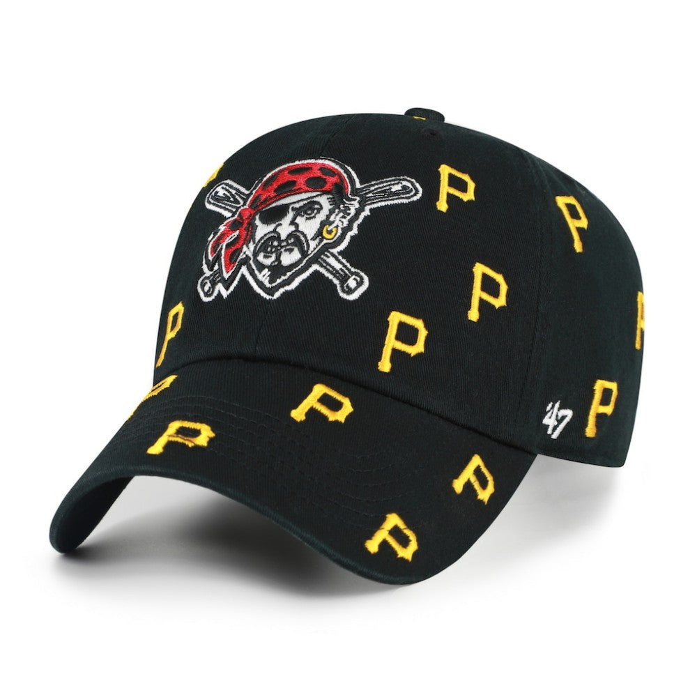 Pittsburgh Pirates Women's Confetti Clean Up Adjustable Hat Black | 47 brand