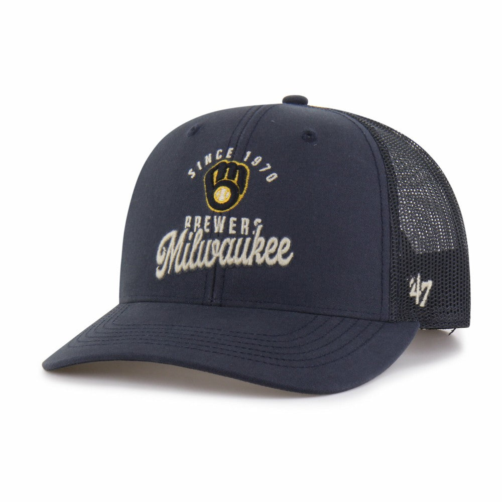 Milwaukee Brewers Pitstop Trucker Adjustable Hat Navy | 47 brand