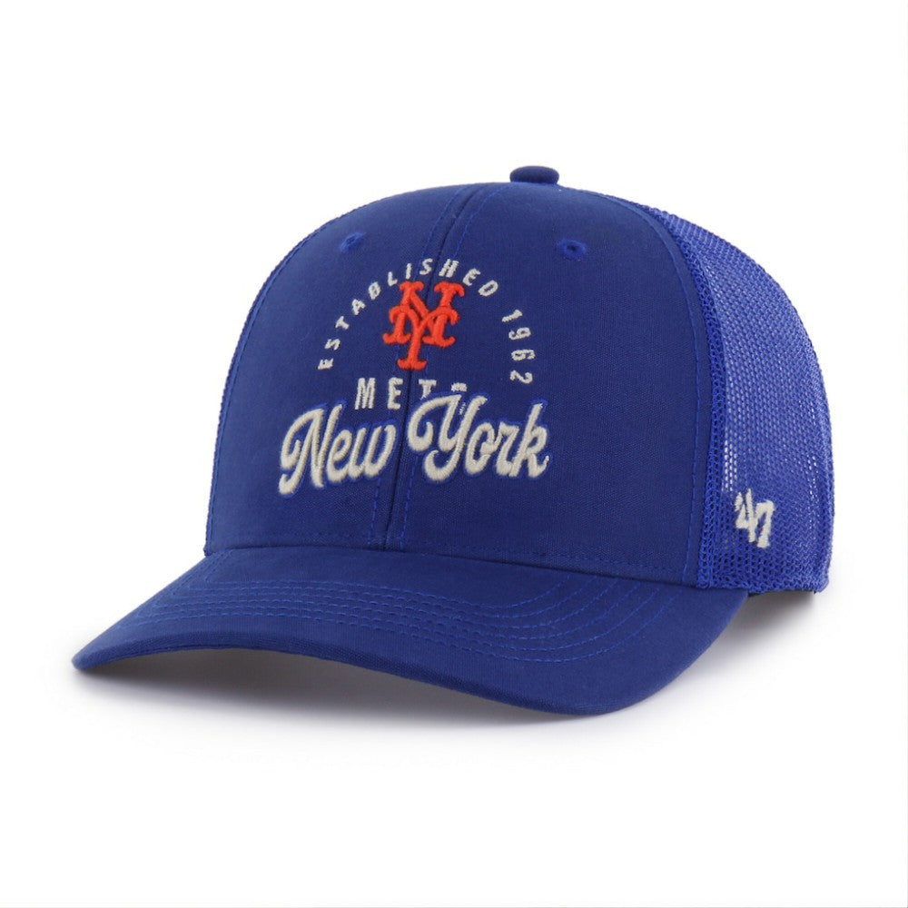 New York Mets Pitstop Trucker Adjustable Hat Royal | 47 brand