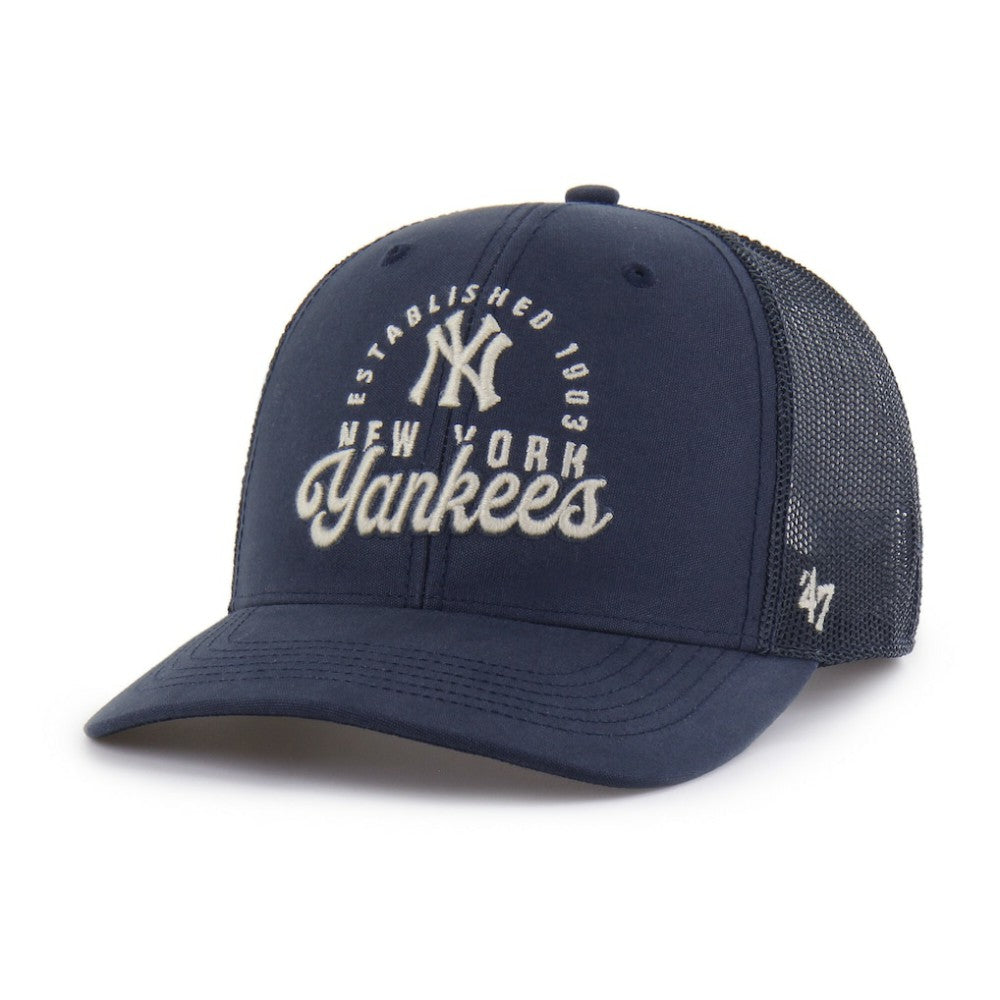 New York Yankees Pitstop Trucker Adjustable Hat Navy | 47 brand