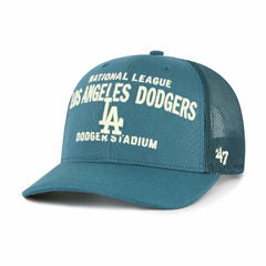 Los Angeles Dodgers Contemporary Hitch Adjustable Trucker Hat Teal | 47 brand