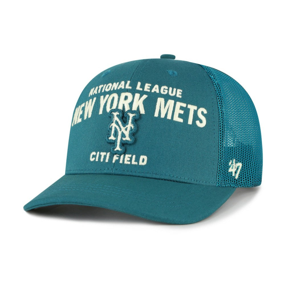 New York Mets Contemporary Hitch Adjustable Trucker Hat Teal | 47 brand