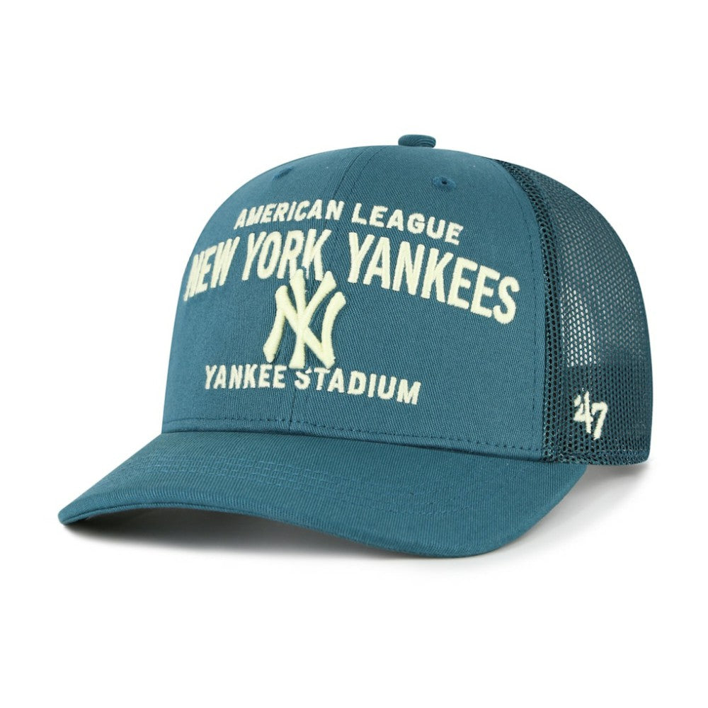 New York Yankees Contemporary Hitch Adjustable Trucker Hat Teal | 47 brand