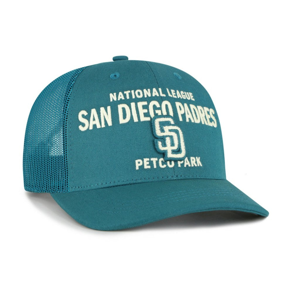 San Diego Padres Contemporary Hitch Adjustable Trucker Hat Teal | 47 brand