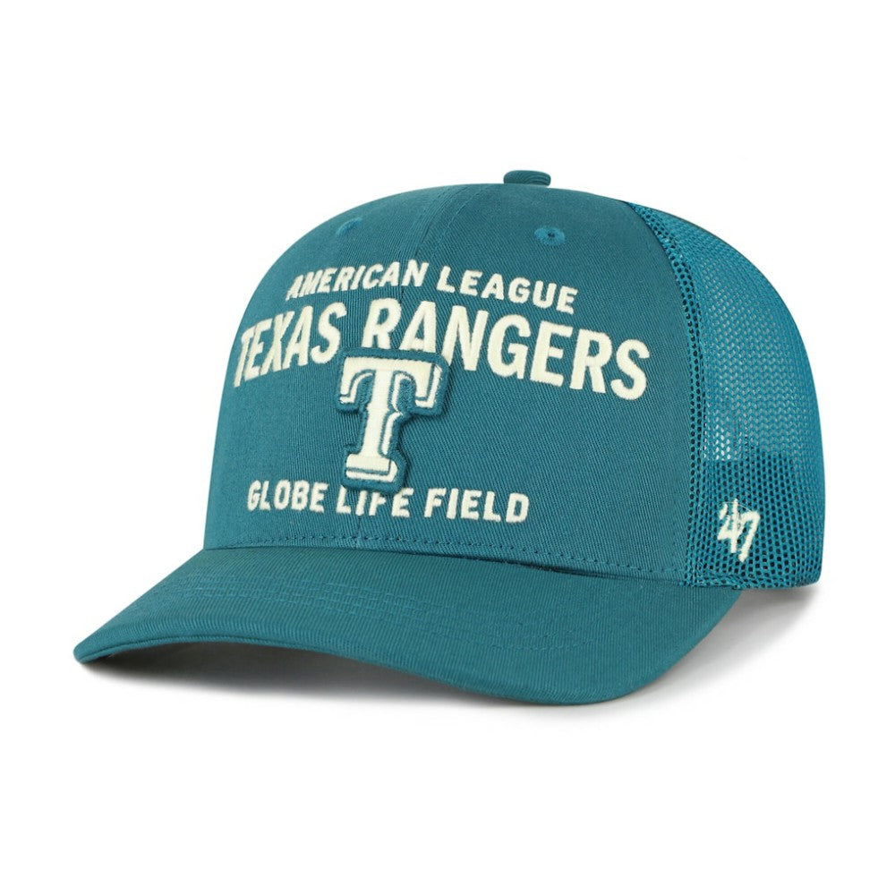 Texas Rangers Contemporary Hitch Adjustable Trucker Hat Teal | 47 brand
