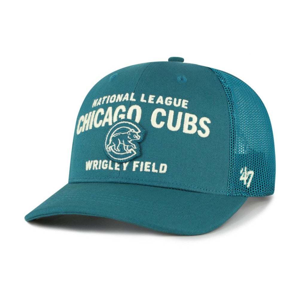 Chicago Cubs Contemporary Hitch Adjustable Trucker Hat Teal | 47 brand