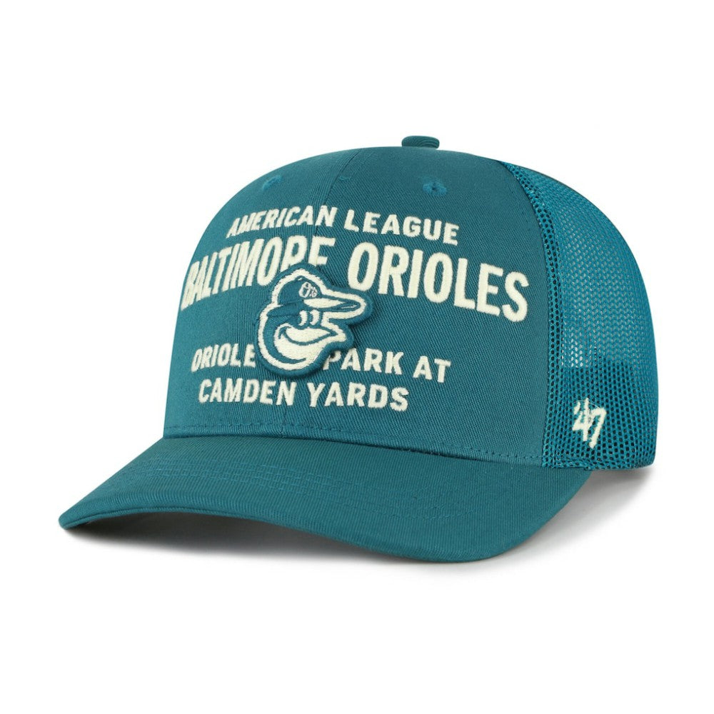 Baltimore Orioles Contemporary Hitch Adjustable Trucker Hat Teal | 47 brand