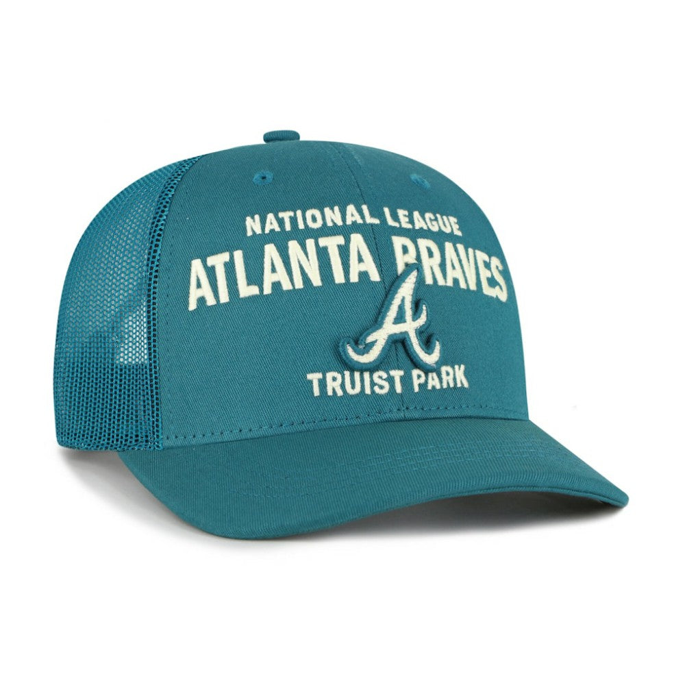 Atlanta Braves Contemporary Hitch Adjustable Trucker Hat Teal | 47 brand