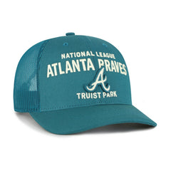 Atlanta Braves Contemporary Hitch Adjustable Trucker Hat Teal | 47 brand
