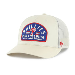 Philadelphia Phillies Leland Adjustable Trucker Hat Cream | 47 brand