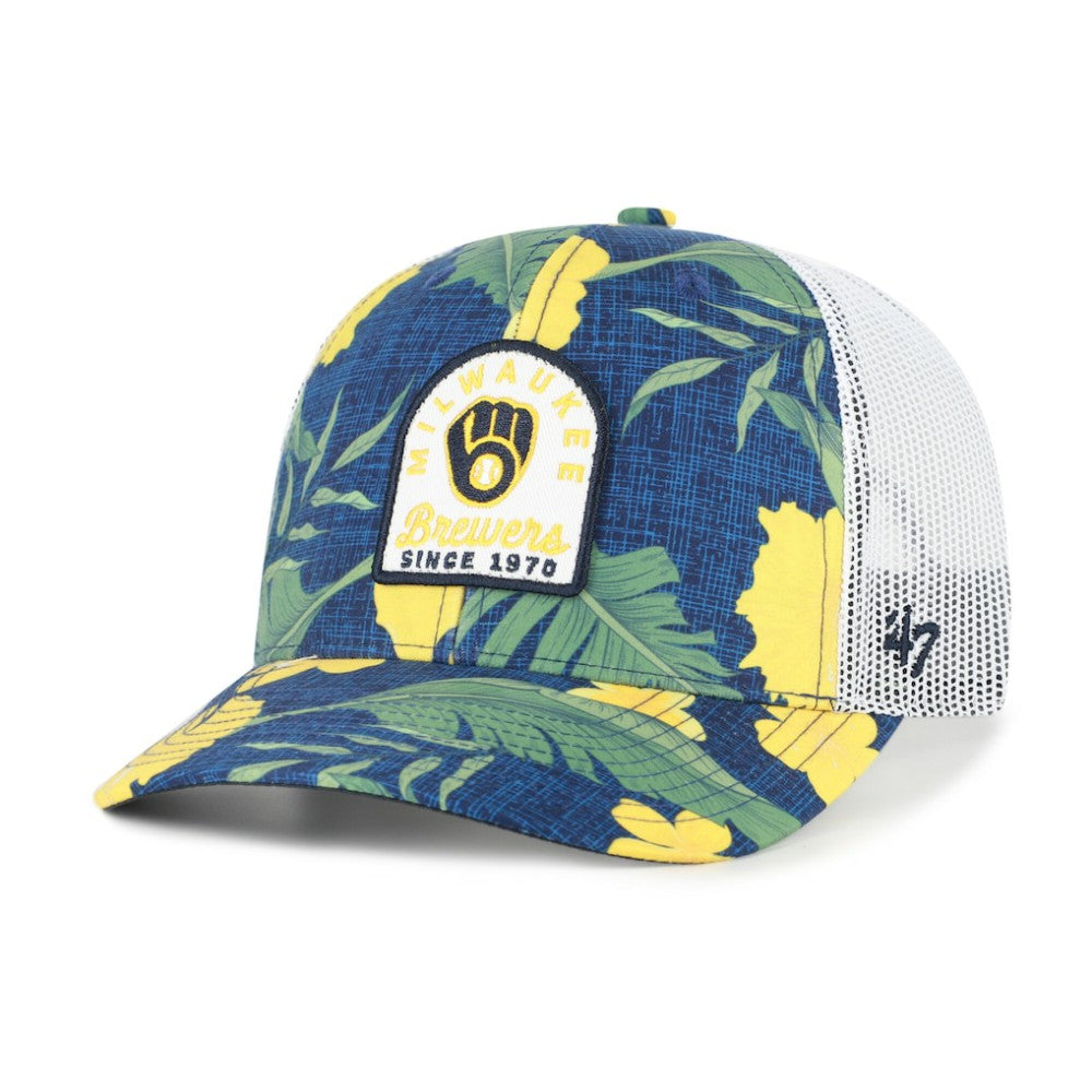 Milwaukee Brewers Beachside Adjustable Trucker Hat Navy | 47 brand
