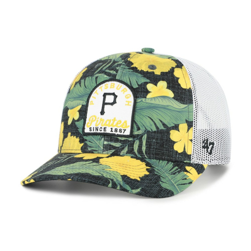 Pittsburgh Pirates Beachside Adjustable Trucker Hat Black | 47 brand
